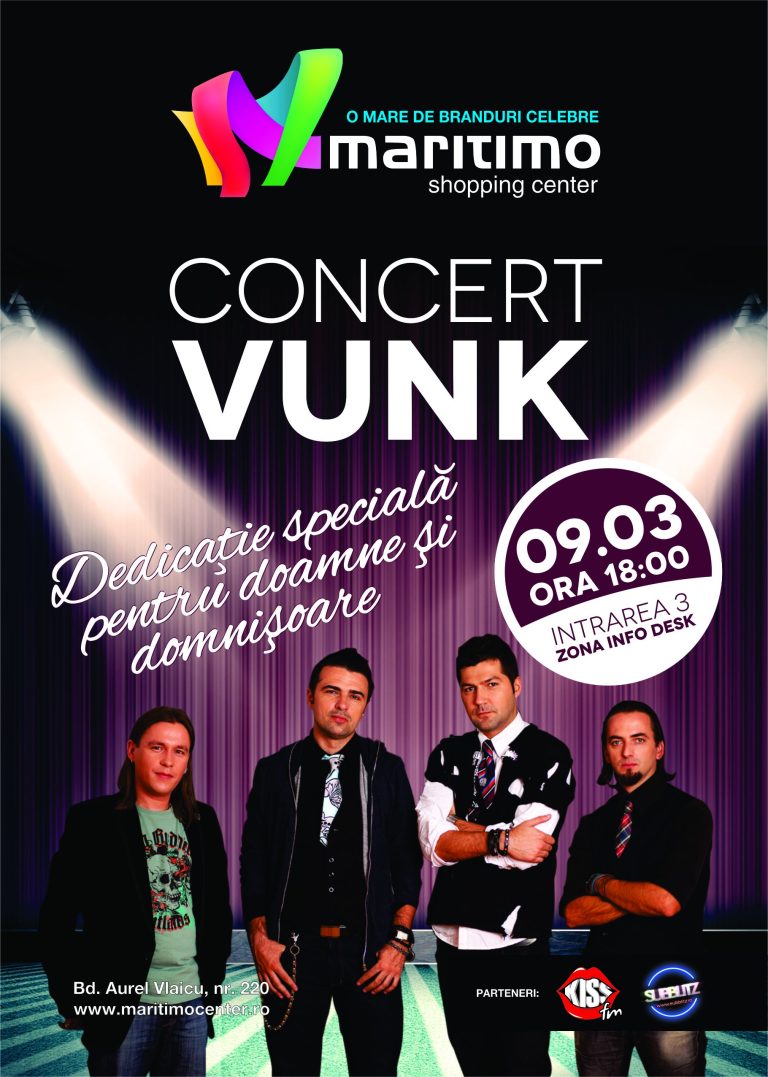 Trupa Vunk, concert la Maritimo Shopping Center