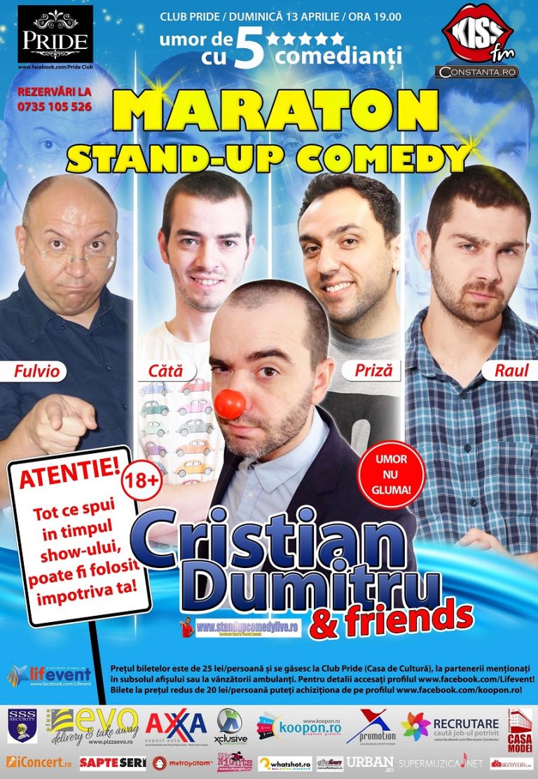 Maraton de Stand Up Comedy cu Cristian Dumitru & friends