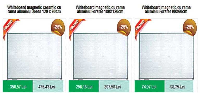 Pentru o prezentare profesionala foloseste o tabla magnetica