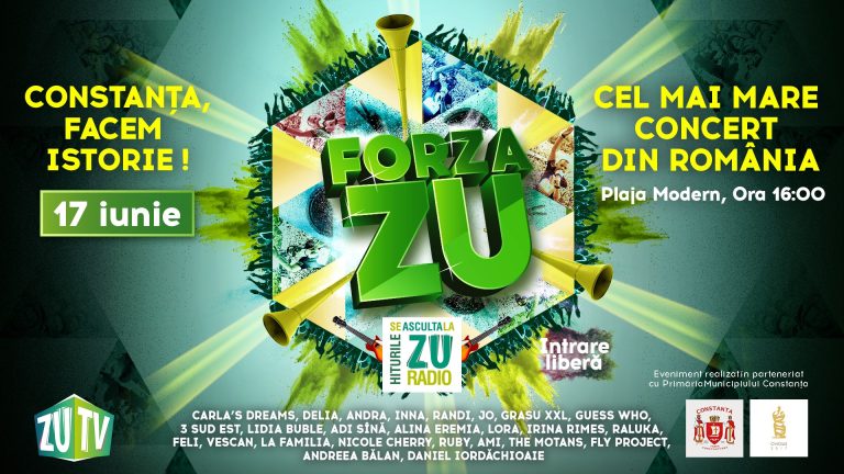 Iată lista artiștilor care vor cânta pe 17 iunie la Forza Zu, pe plaja Modern