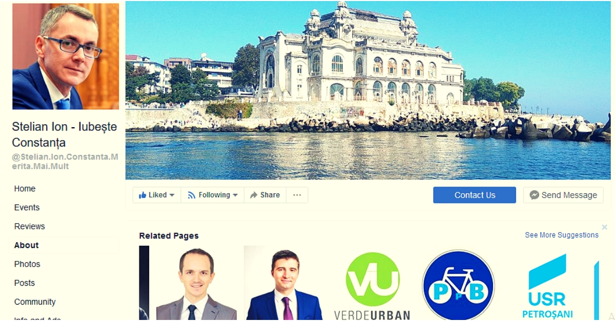 Pagina ștearsă de pe Facebook a candidatului Ion Stelian Cristian