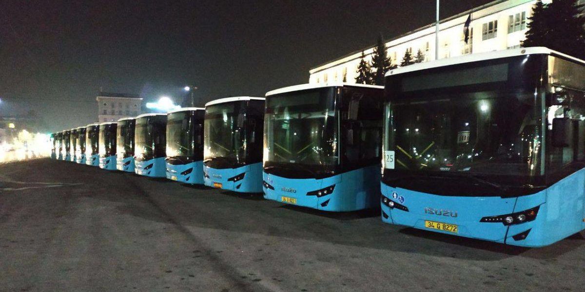 Noile autobuze ISUZU expuse la Chișinău