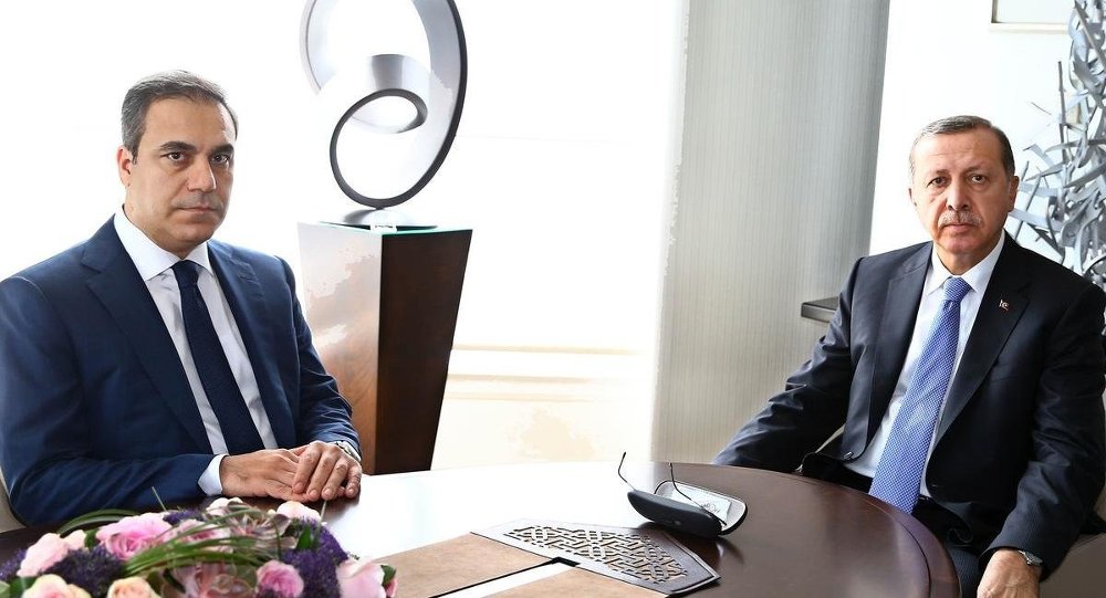 Presedintele Recep T. Erdogan si Hakan Fidan seful MIT