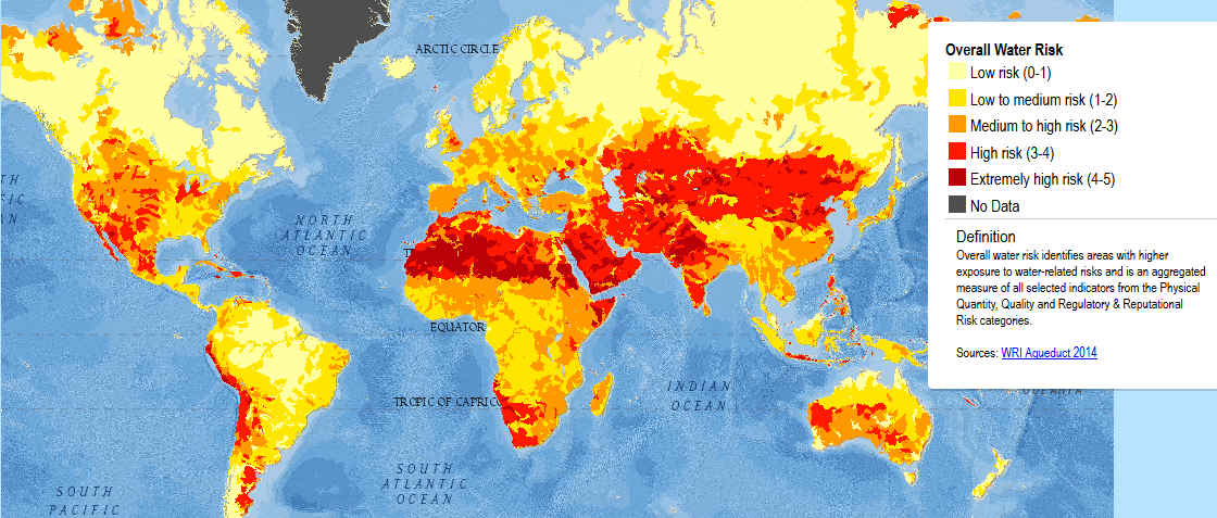 Atlasul zonelor cu risc ridicat privind lipsa apei