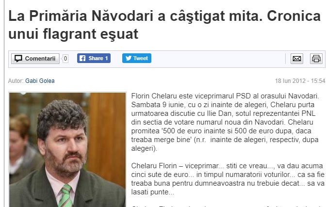 Domnule Chelaru, de ce n-ați dat afară hoții din Primăria Năvodari?