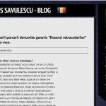 Dragos Savulescu Blog
