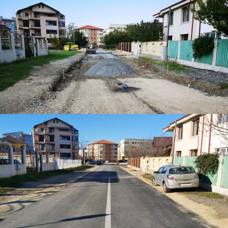 Încă o stradă din Constanța, asfaltată de Confort Urban