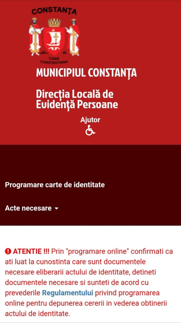 Vrei buletin? Acum te poți programa online