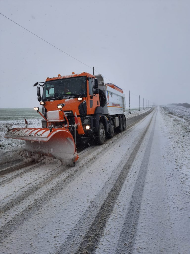 Ninge în județul Constanța. Utilajele RAJDP au intervenit la Hârșova și Băneasa