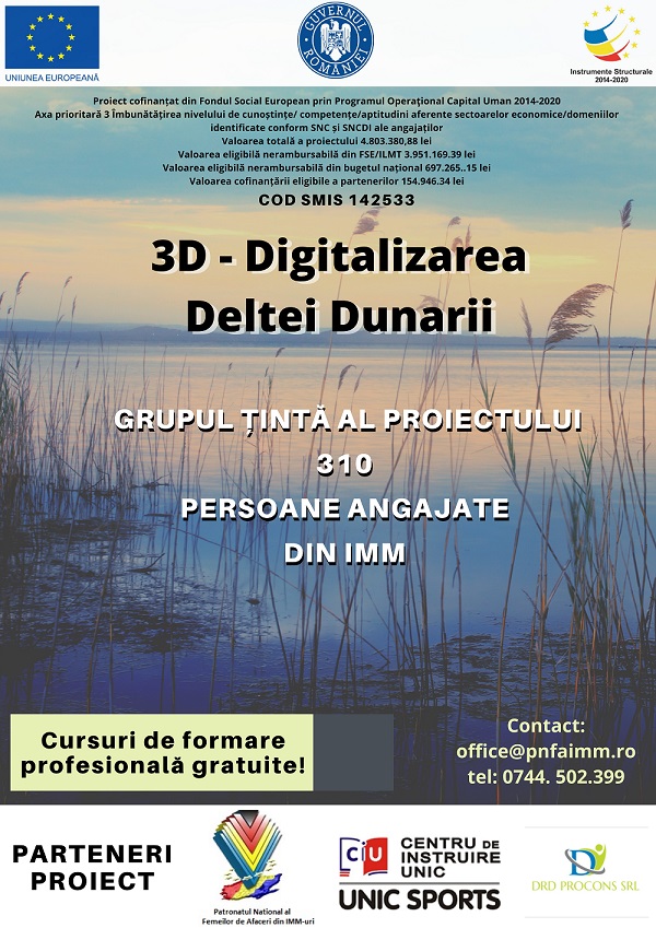 Proiectul 3D – Digitalizarea Deltei Dunarii – informatii de interes